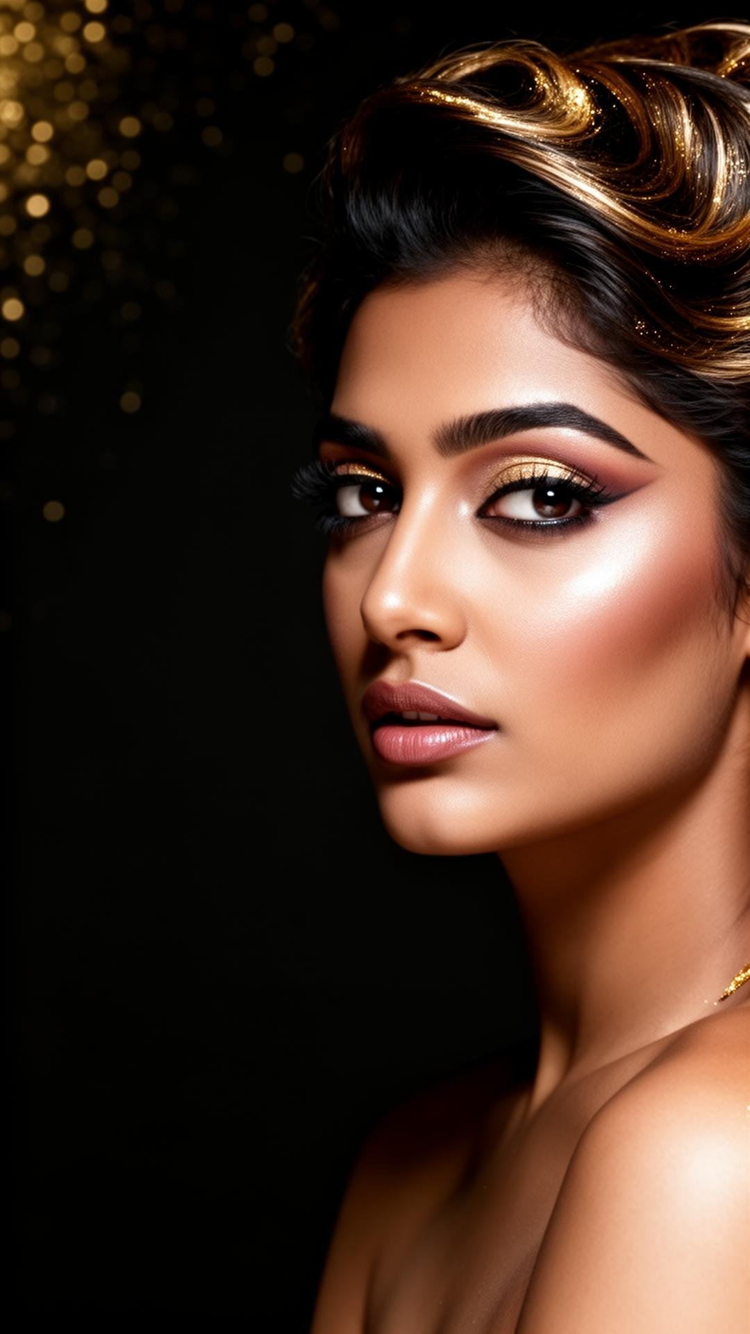 Luxury beauty editorial portrait